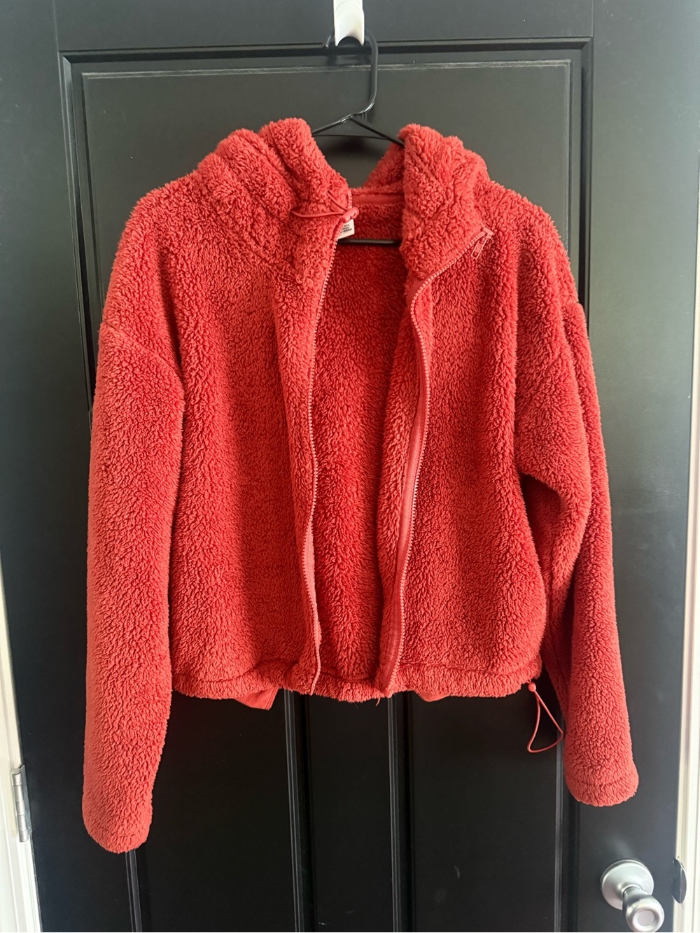 PINK Victoria's Secret rust orange puffy Zip Hoodie